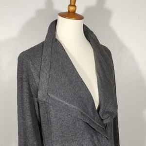 Asymmetrical Long Cardigan Zip Jacket